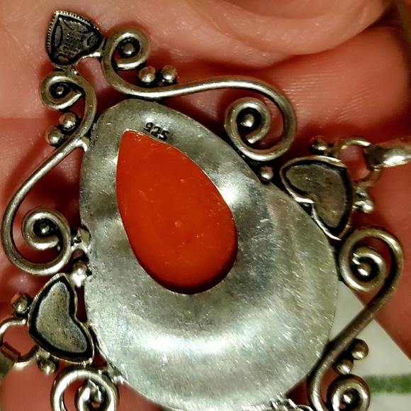 New Carved Goddess Face Multi Gemstone 925 Silver Bracelet. - Picture 14 of 15